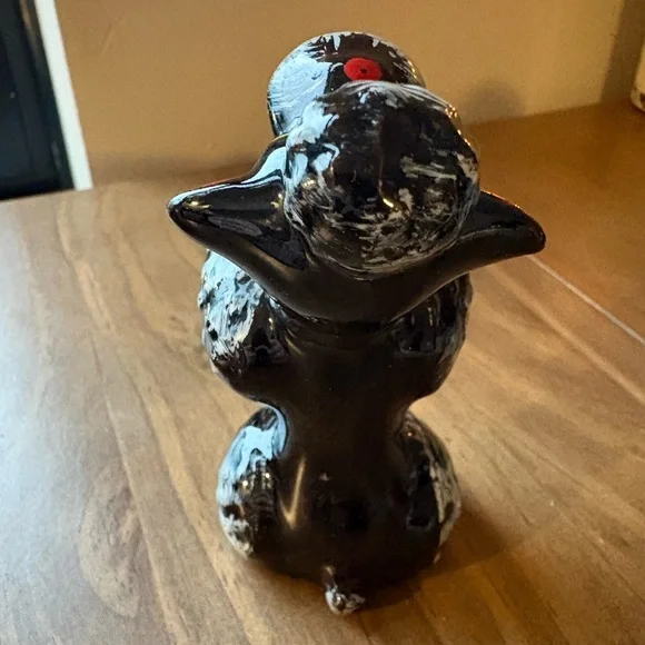 Vintage MCM Kitschy Redware Poodle Figurines 1950s Made in Japan Mom and 2 Pups - Picture 4 of 7